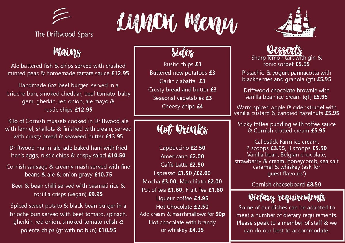 Dining at The Driftwood.